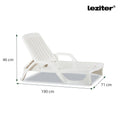 Leziter Șezlong Miami alb