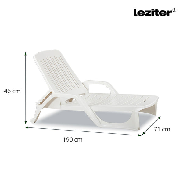 Leziter Șezlong Miami alb