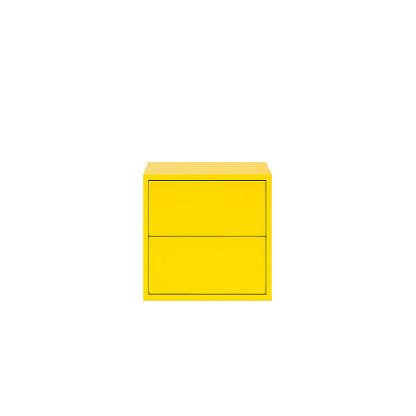 Leziter Boxie dulap de perete cu 2 sertare 40x40x37 cm galben