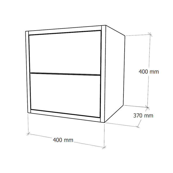 Leziter Boxie dulap de perete cu 2 sertare 40x40x37 cm stejar sonoma
