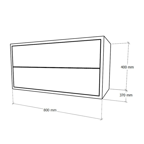 Leziter Boxie 2 sertare dulap de perete 40x80x37 cm roz