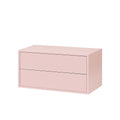 Leziter Boxie 2 sertare dulap de perete 40x80x37 cm roz