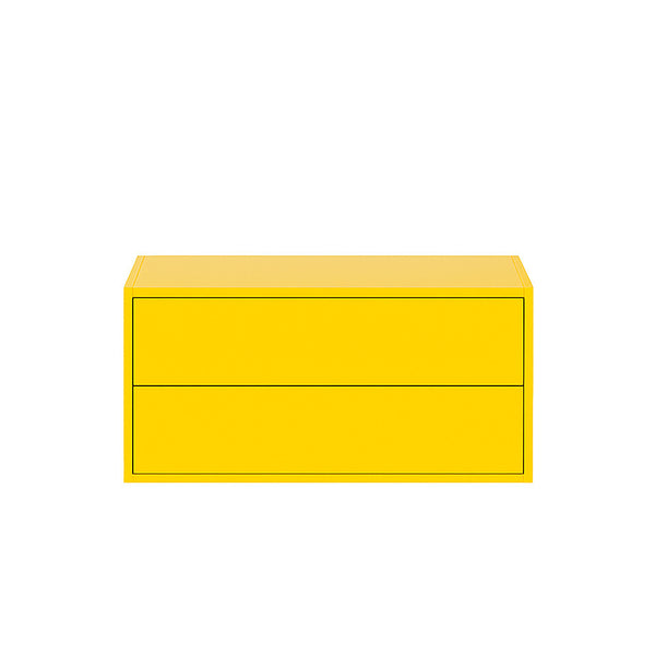 Leziter Boxie 2 sertare dulap de perete 40x80x37 cm galben