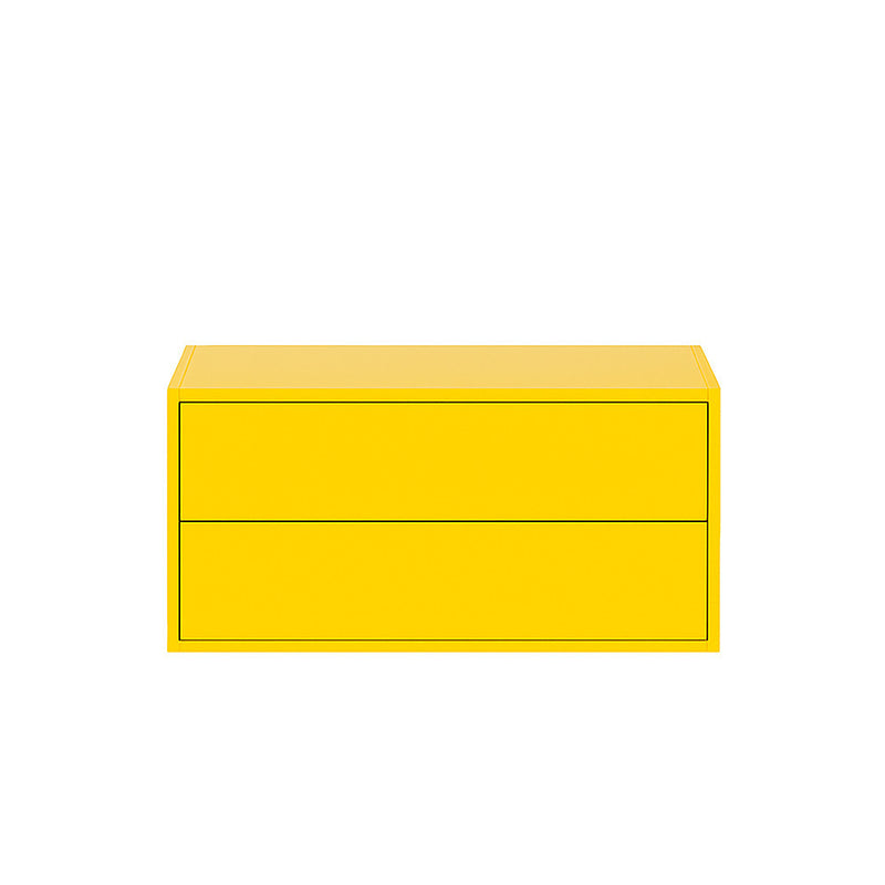 Leziter Boxie 2 sertare dulap de perete 40x80x37 cm galben