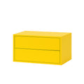 Leziter Boxie 2 sertare dulap de perete 40x80x37 cm galben