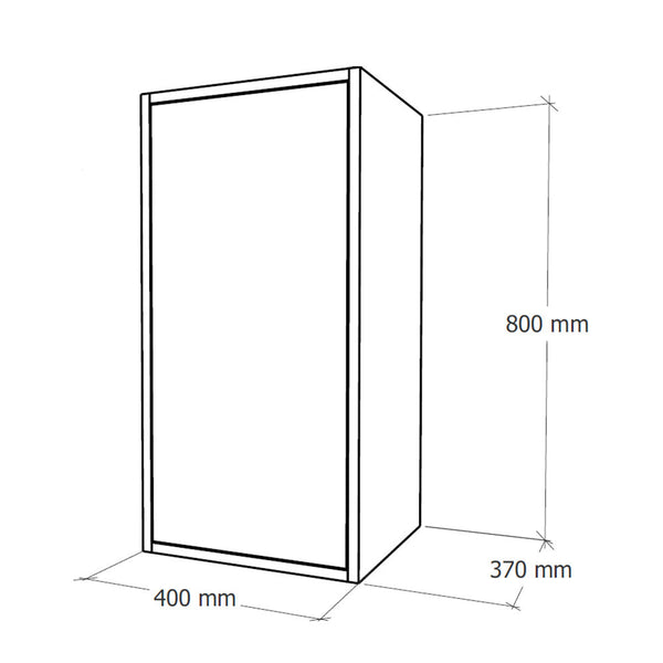 Leziter Boxie 1 ușă dulap de perete 80x40x37 cm galben