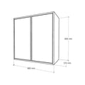 Leziter Boxie 2 uși dulap de perete 80x80x37 cm albastru