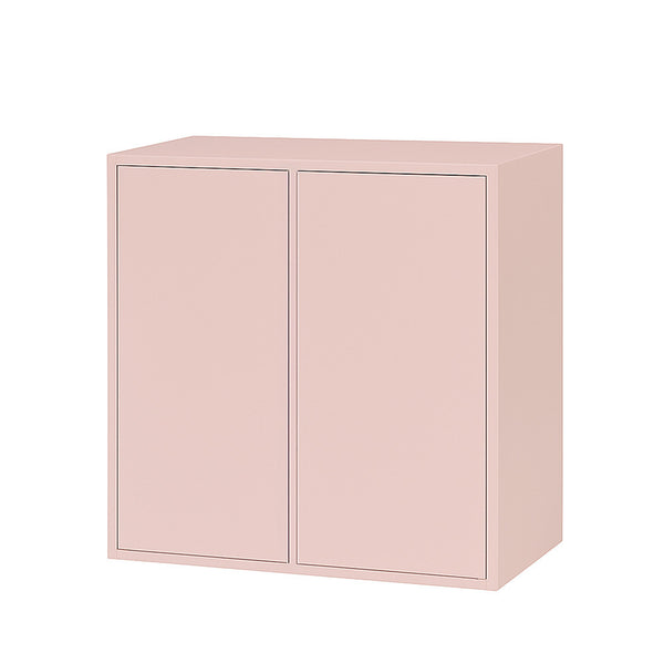 Leziter Boxie 2 uși dulap de perete 80x80x37 cm roz