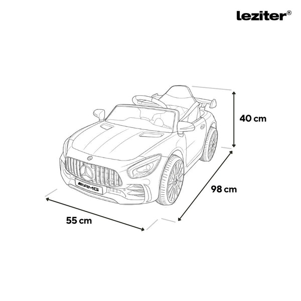 Leziter Mașină electrică AMG Mercedes-Benz neagră