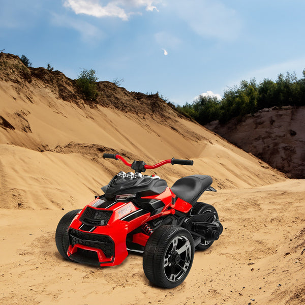 Leziter ATV electric cu 3 roți roșu