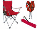 Scaun pliabil camping sau pescuit Sersimo, suport pahar, rosu