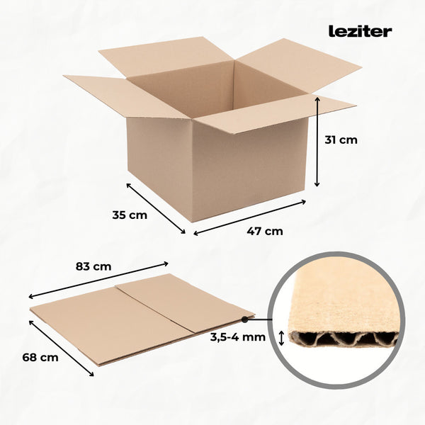 Leziter Cutie automată de colete L 47x35x31 cm