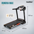 Leziter Banda de alergare cu afișaj LED Runova Max 120 kg, 2,5 LE, 15 km/h, unghi de înclinare 0-15%