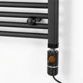 Leziter Uscător de prosoape cu cartuș de încălzire electrică pentru radiator cu termostat digital 800W negru