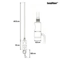 Leziter Cartuș electric de încălzire pentru uscător de prosoape cu termostat digital 800W alb
