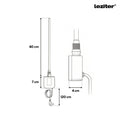 Leziter Wifi încălzire cartuș uscător de prosoape pentru radiator cu termostat digital 400W negru