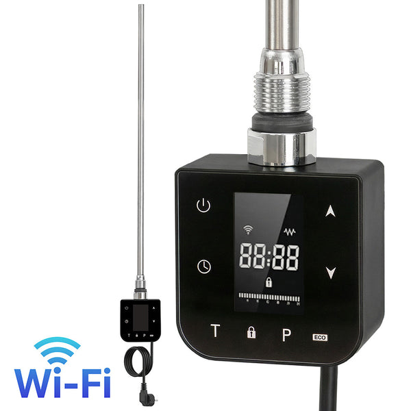 Leziter Încălzitor cu cartuș Wifi pentru uscător de prosoape cu termostat digital 800W negru
