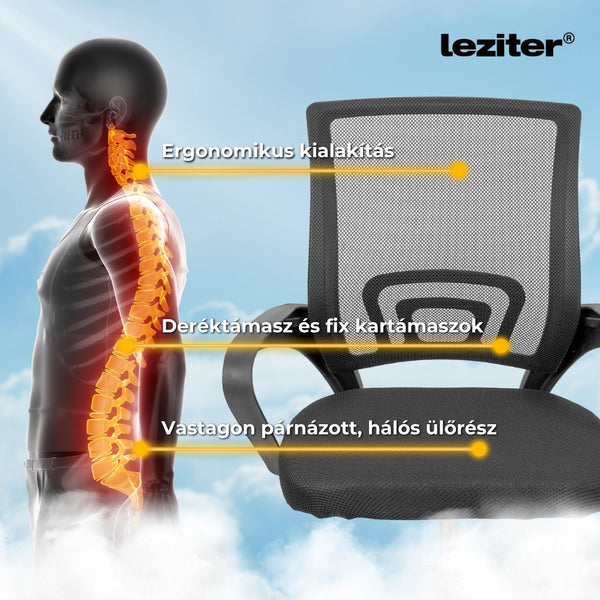 Leziter Tivo birou scaun pivotant negru