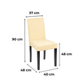 Leziter Scaun de sufragerie din piele Kelly, bej
