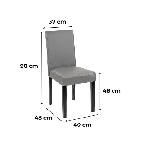 Leziter Scaun de sufragerie din piele Kelly, gri