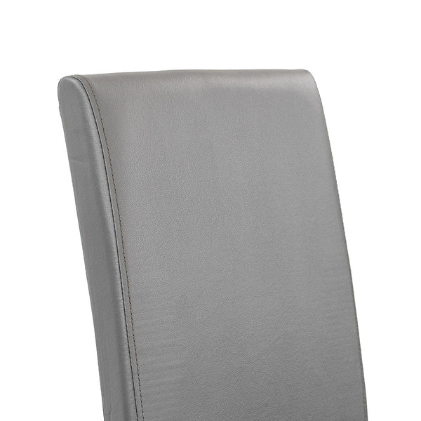 Leziter Scaun de sufragerie din piele Kelly, gri