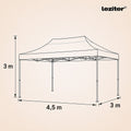 Leziter Foișor de grădină pliabil 3x4,5 m gri