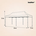 Leziter Foișor de grădină pliabil 3x6 m bej
