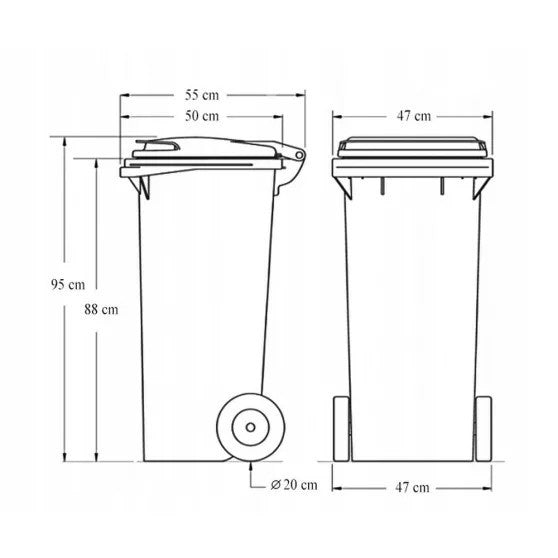 Leziter Container deșeuri 120L albastru