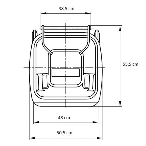 Leziter Container deșeuri 120L albastru