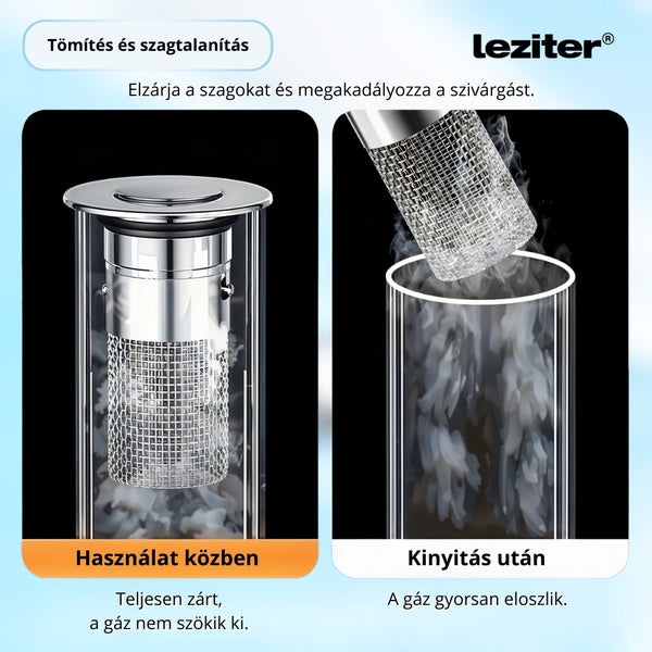 Leziter Dop de scurgere cu filtru din oțel inoxidabil 60 mm