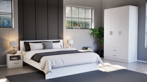 Leziter Dulap Miami 120x205 cm alb-alb