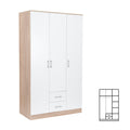 Leziter Dulap Miami 120x205 cm alb-stejar sonoma