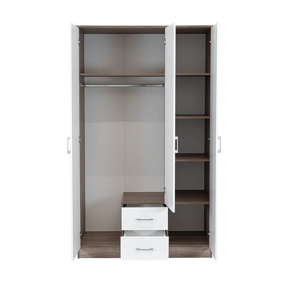 Leziter Dulap Miami 120x205 cm alb-stejar York