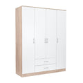 Leziter Dulap Miami 160x205 cm alb-stejar sonoma
