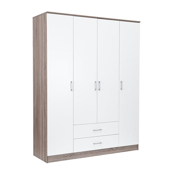 Leziter Dulap Miami 160x205 cm alb-stejar York