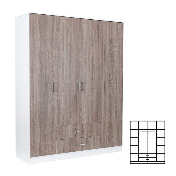 Leziter Dulap Miami 160x205 cm stejar York-alb