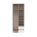 Leziter Dulap Miami 80x205 cm alb-stejar sonoma