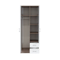 Leziter Dulap Miami 80x205 cm alb-stejar York