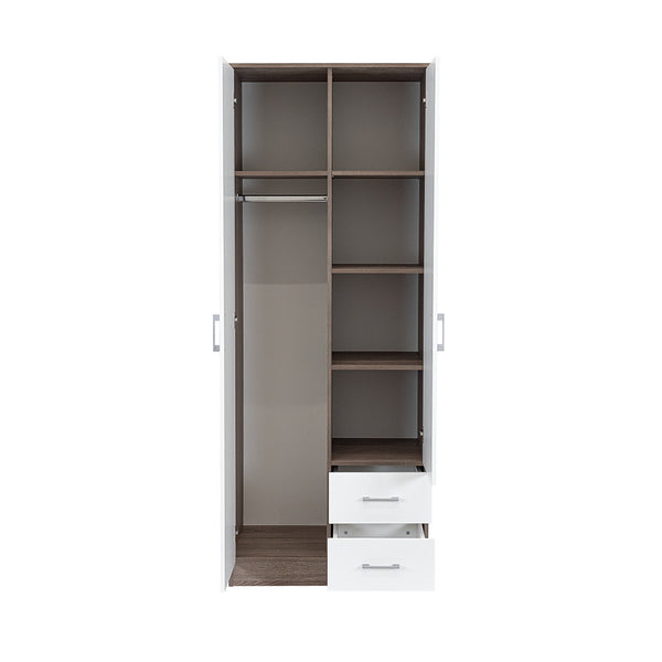 Leziter Dulap Miami 80x205 cm alb-stejar York