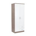 Leziter Dulap Miami 80x205 cm alb-stejar York