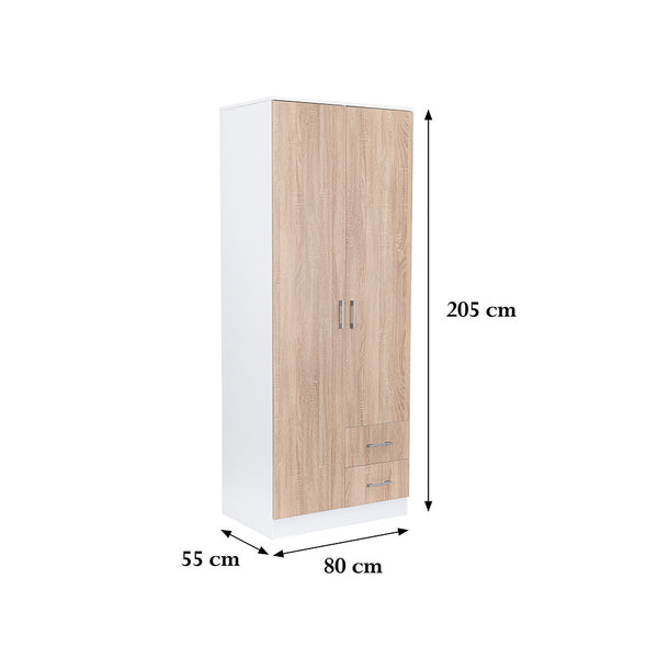 Leziter Dulap Miami 80x205 cm stejar sonoma-alb