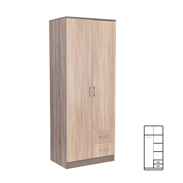 Leziter Dulap Miami 80x205 cm stejar Sonoma-stejar York