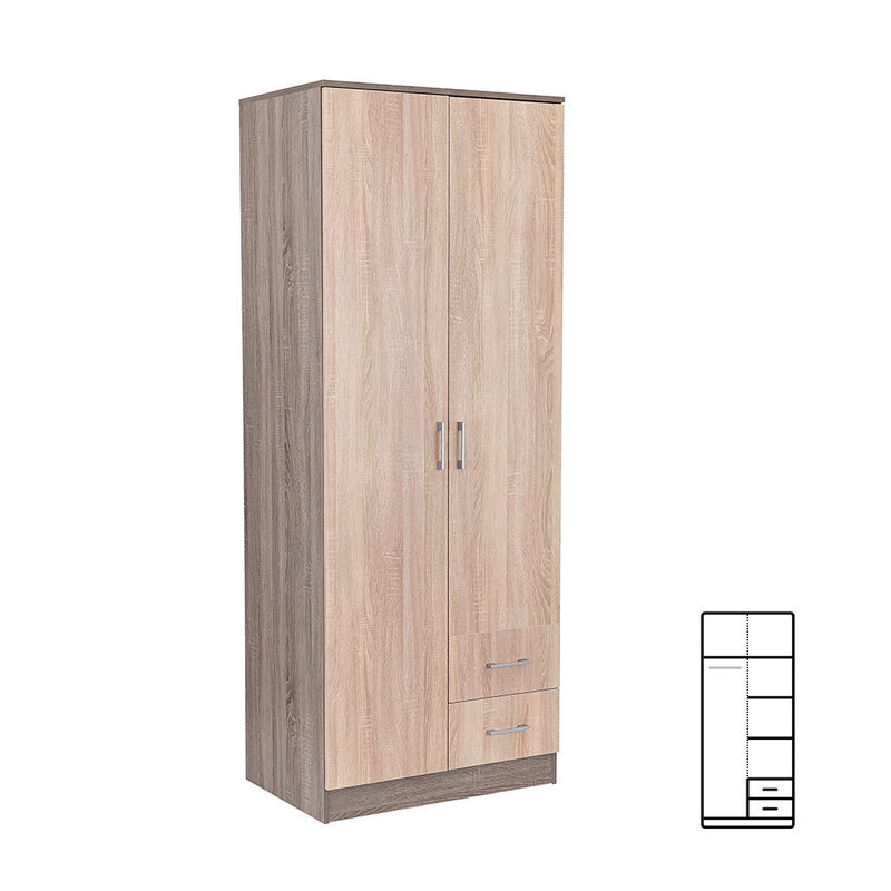 Leziter Dulap Miami 80x205 cm stejar Sonoma-stejar York