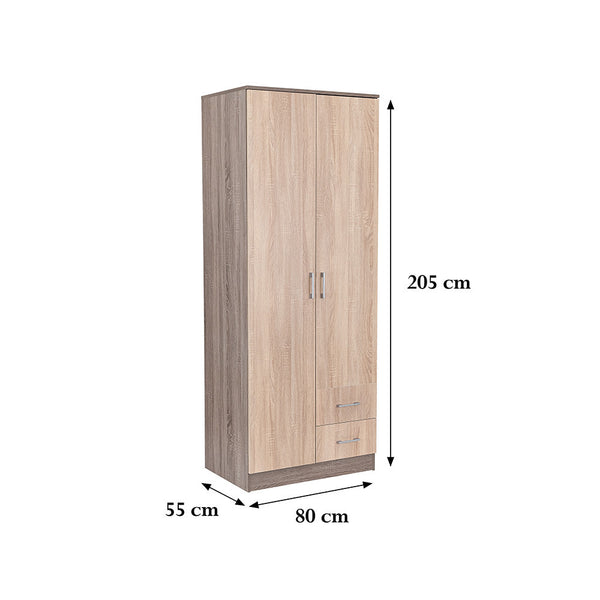 Leziter Dulap Miami 80x205 cm stejar Sonoma-stejar York