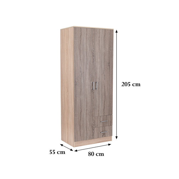 Leziter Dulap Miami 80x205 cm stejar York-stejar Sonoma