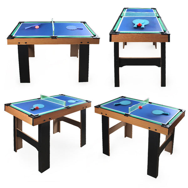 Leziter Masă de joc 4 în 1 pentru foosball, ping-pong, biliard și air hockey