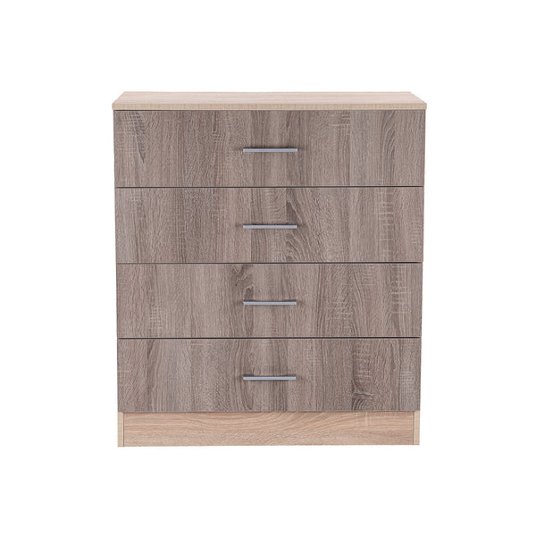Leziter Comodă Miami cu 4 sertare 80x92 cm stejar York-stejar Sonoma