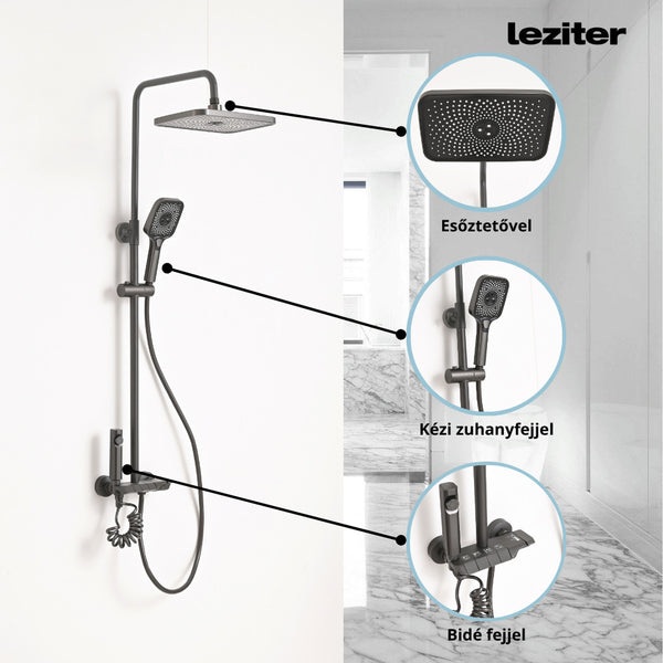Leziter Set de duș multifuncțional Eliz grafit