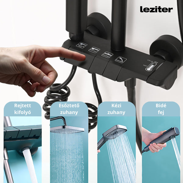 Leziter Set de duș multifuncțional Eliz grafit