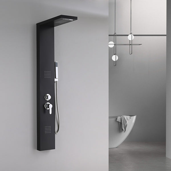 Leziter Panou de duș cu hidromasaj Malaga Black